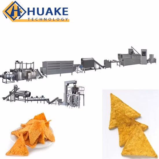 Popular Fried Snack Pellet Chips Food Doritos Tortilla Corn Chips Processing Line