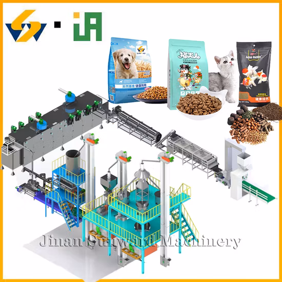 Ligne de production d'aliments pour chiens de compagnie Aliments pour poissons d'équipement faisant la machine d'extrudeuse